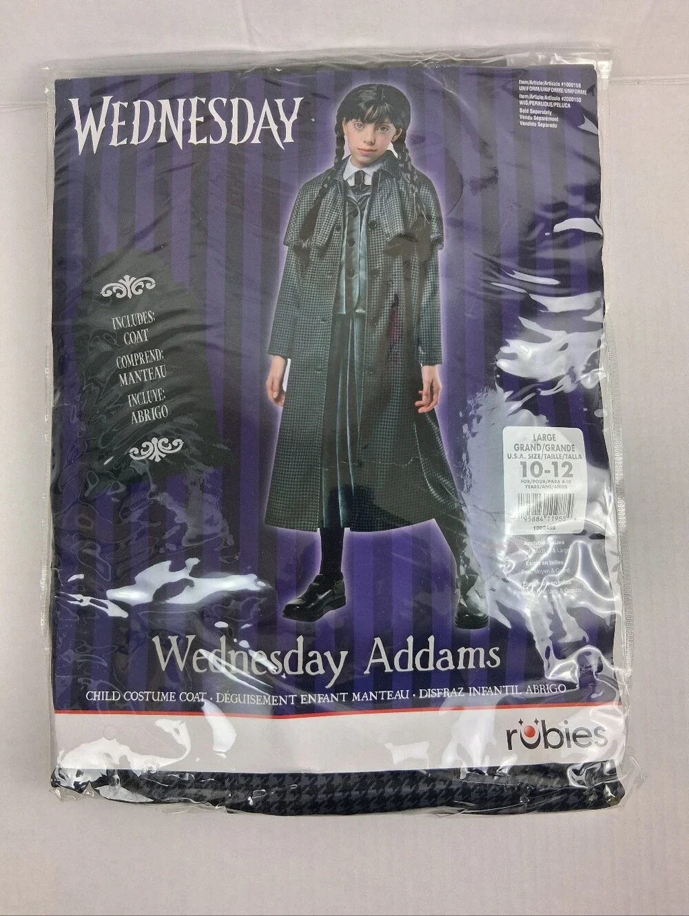 Rubie's Wednesday Addams TV Series Halloween Costume Coat 10/12